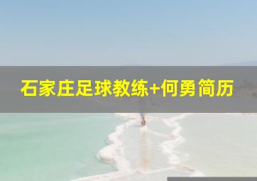 石家庄足球教练 何勇简历